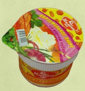 Пюре картофельное с жареным луком и гренками